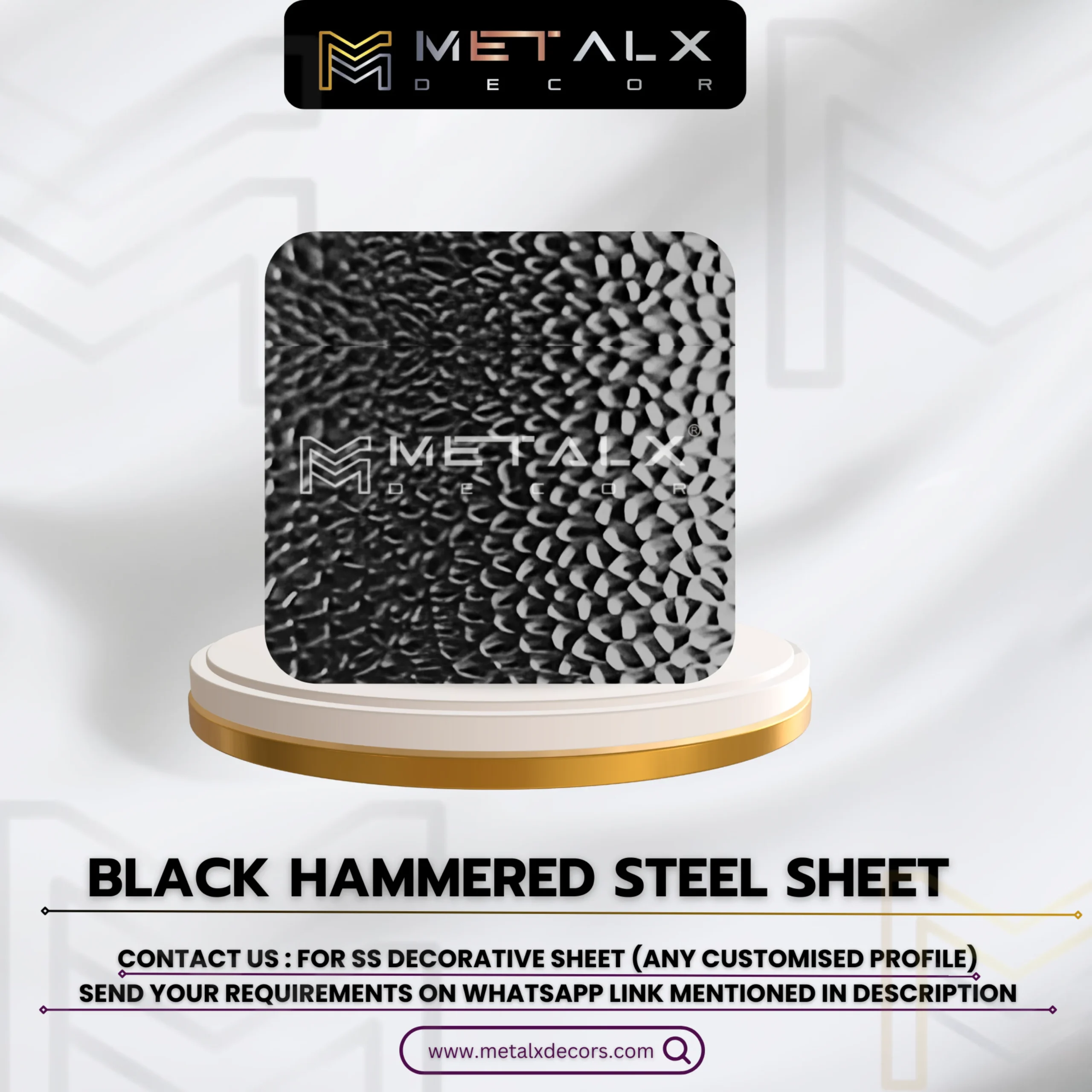 PVD Black Hammered Sheets