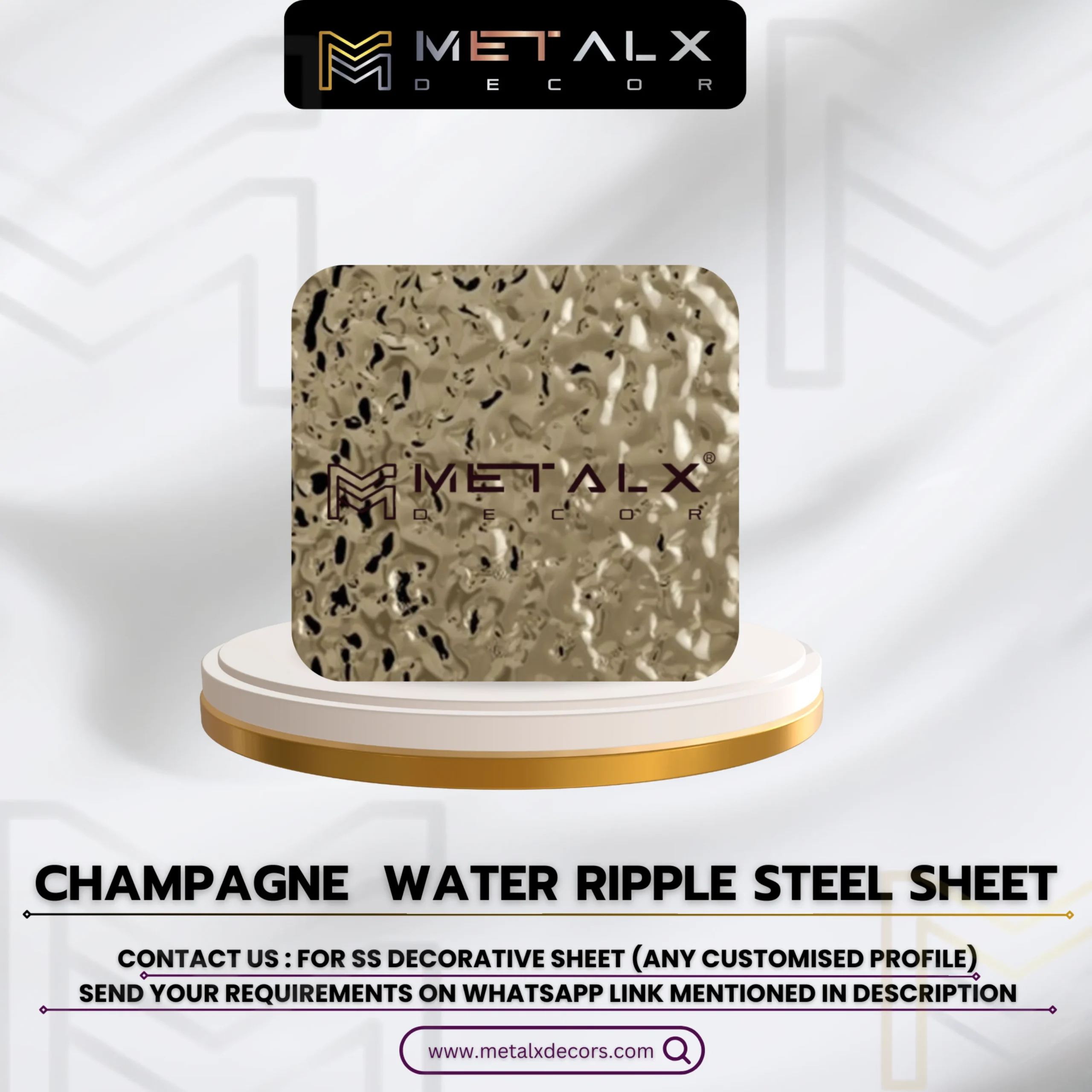 PVD Champagne Waterripple Sheets