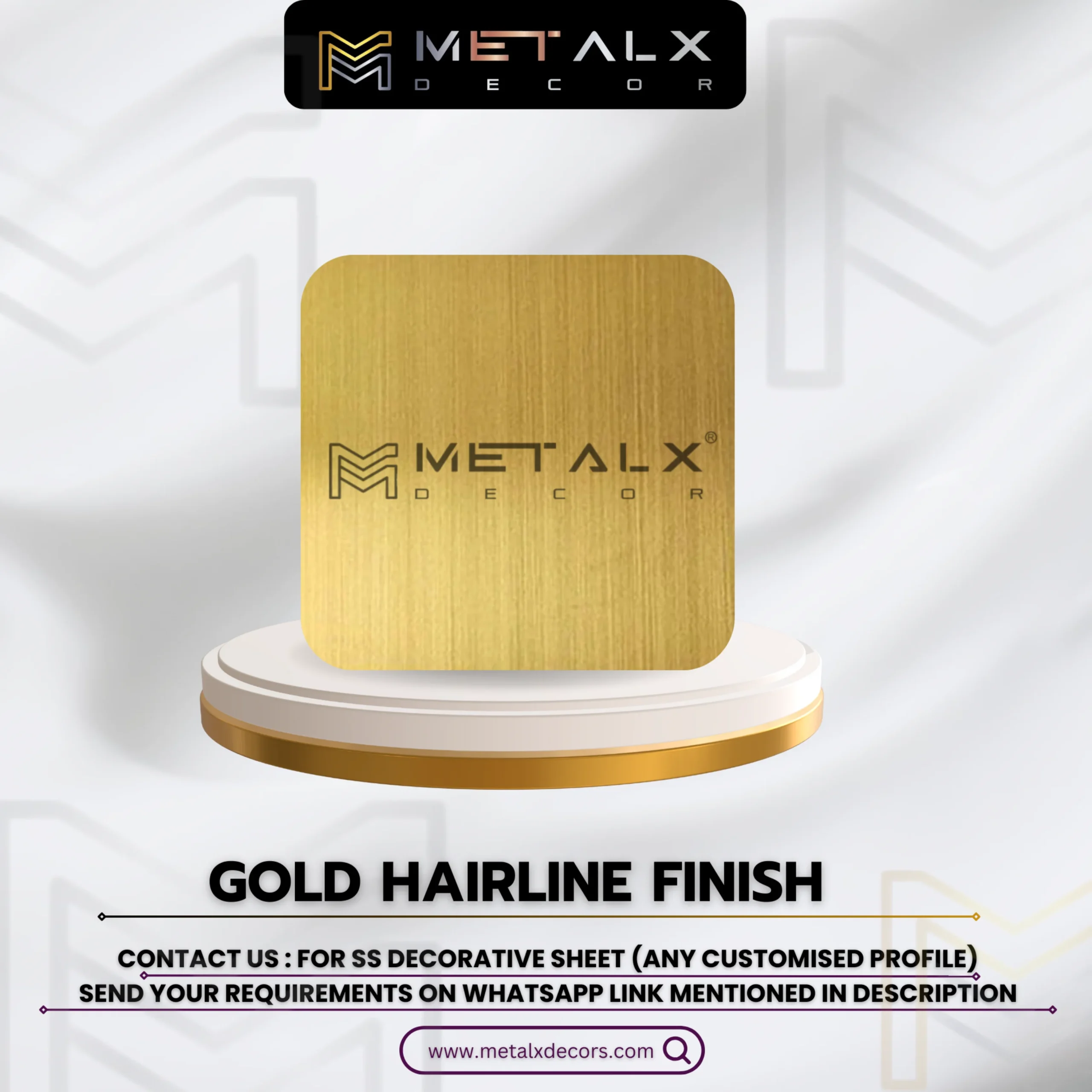 PVD Gold Hairline Sheets