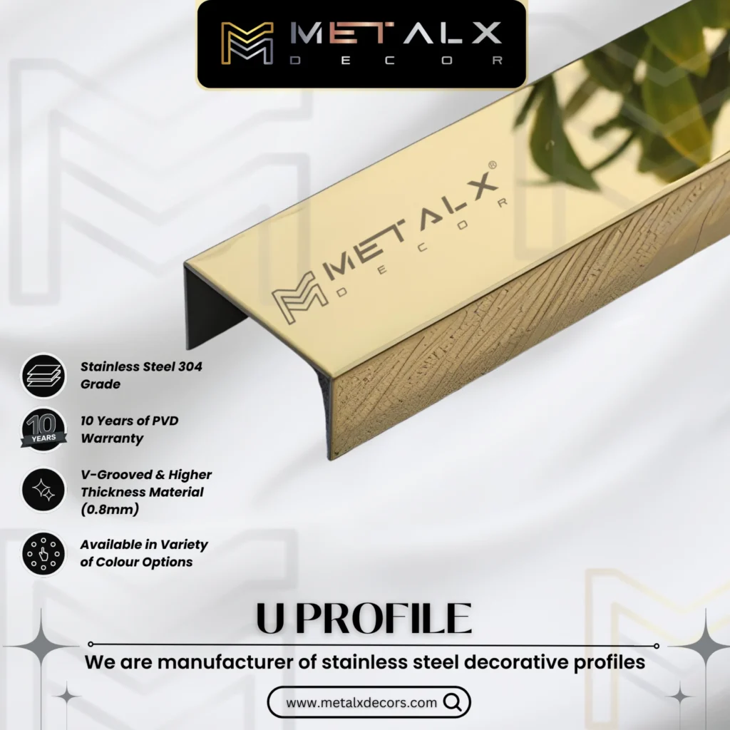 Stainless Steel Decorative Profiles Suppliers - MetalX Decor