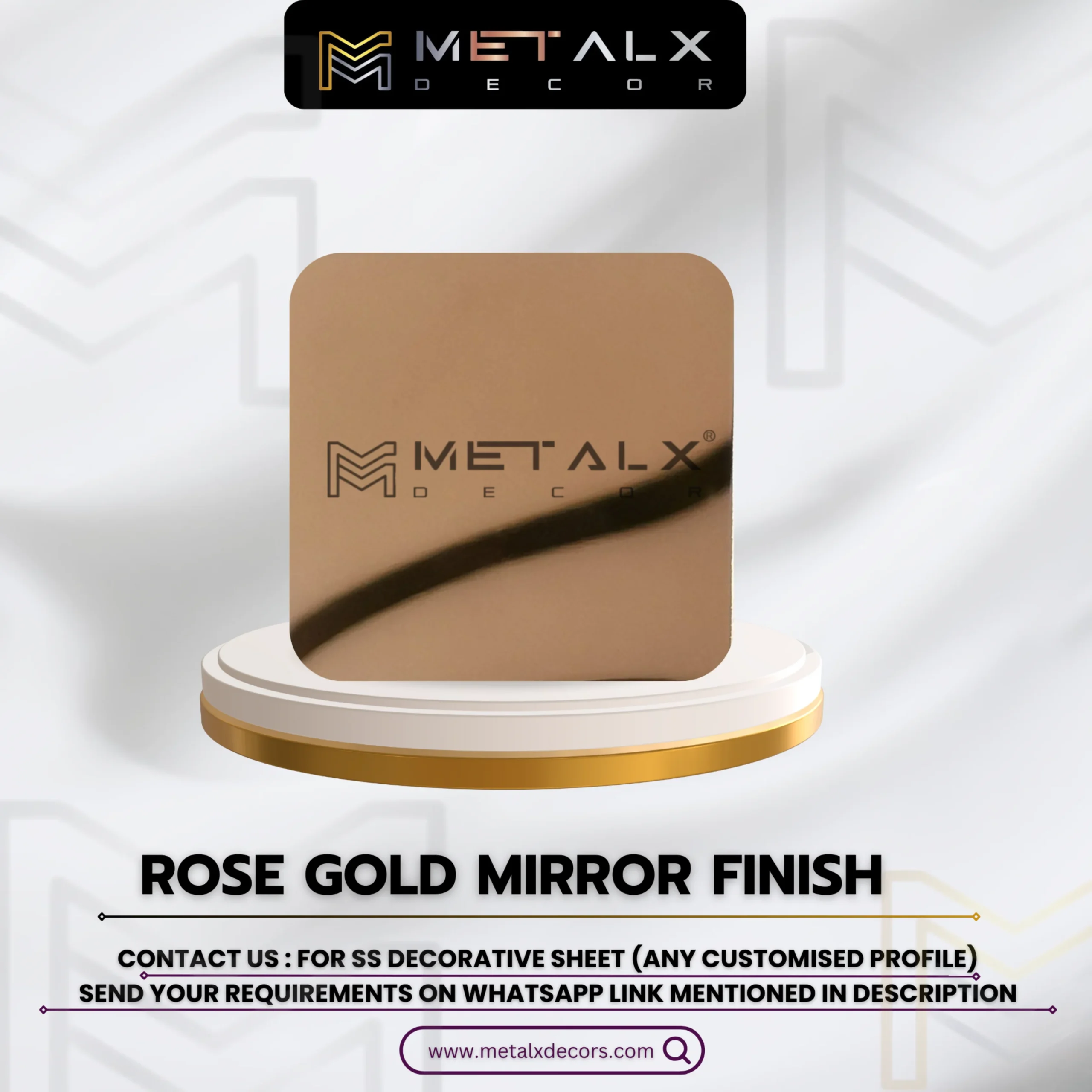 PVD Rose Gold Mirror Sheets