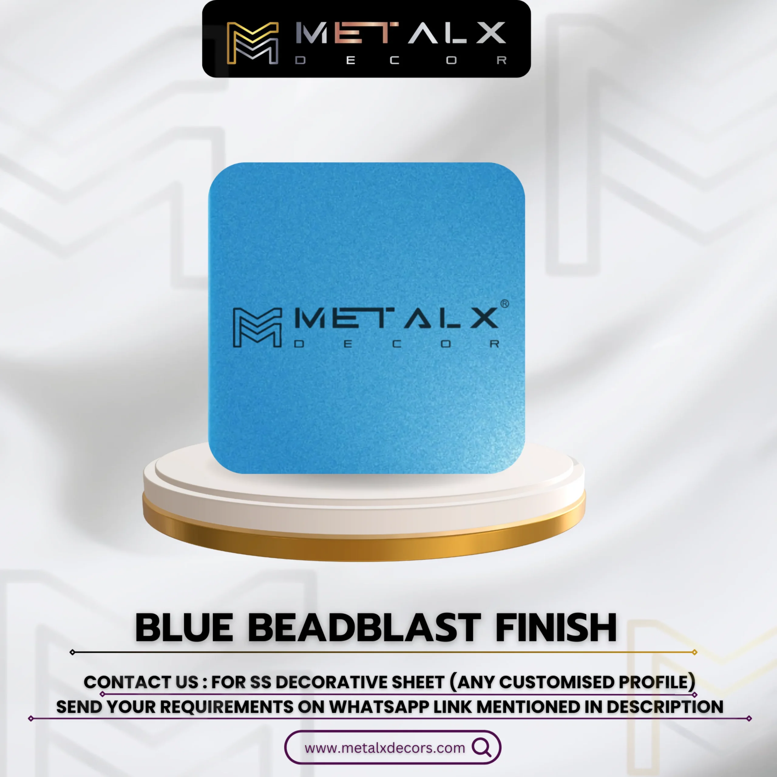 PVD Blue Beadblast Sheets