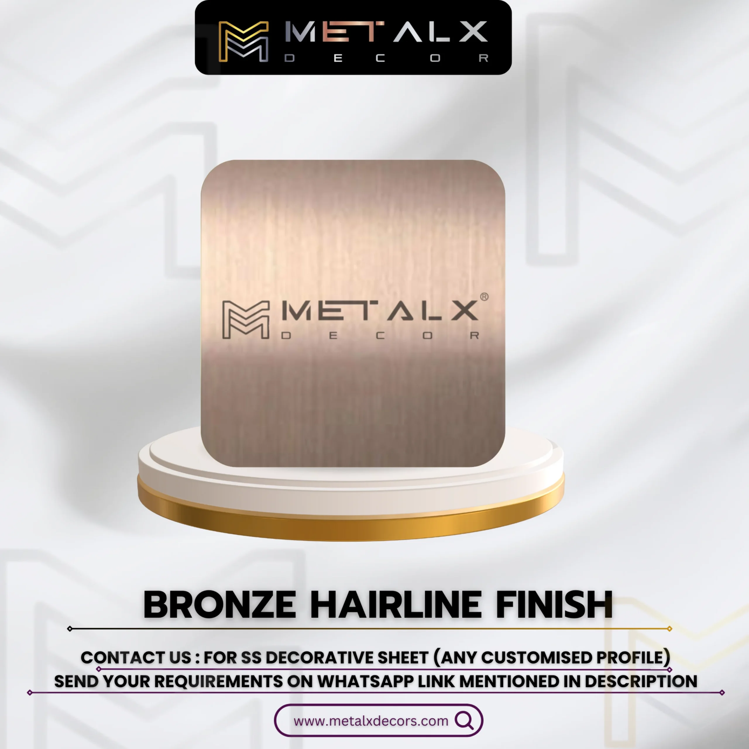 PVD Bronze Hairline Sheets