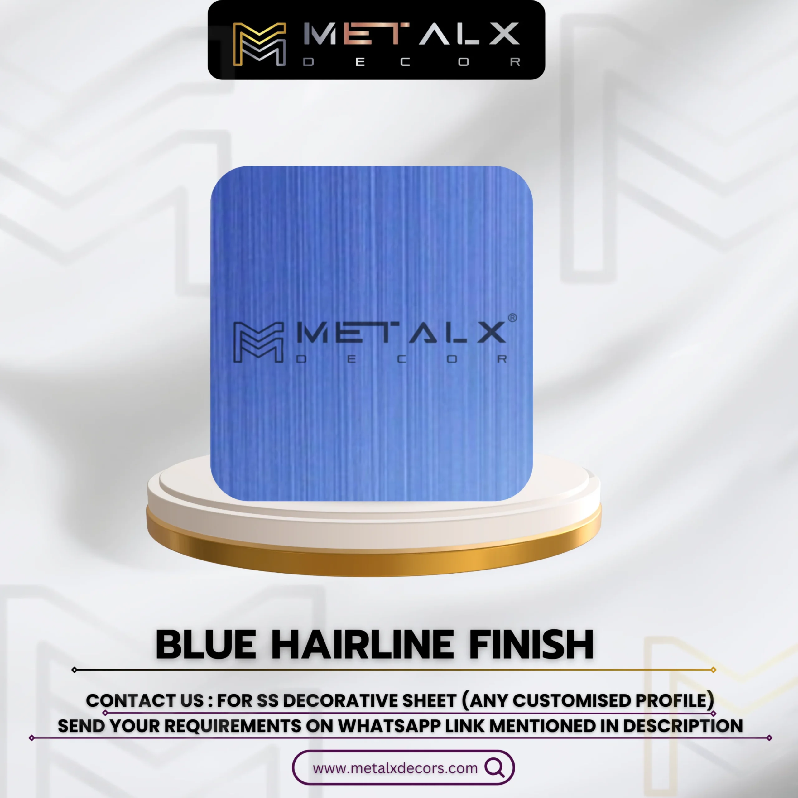 PVD Blue Hairline Sheets