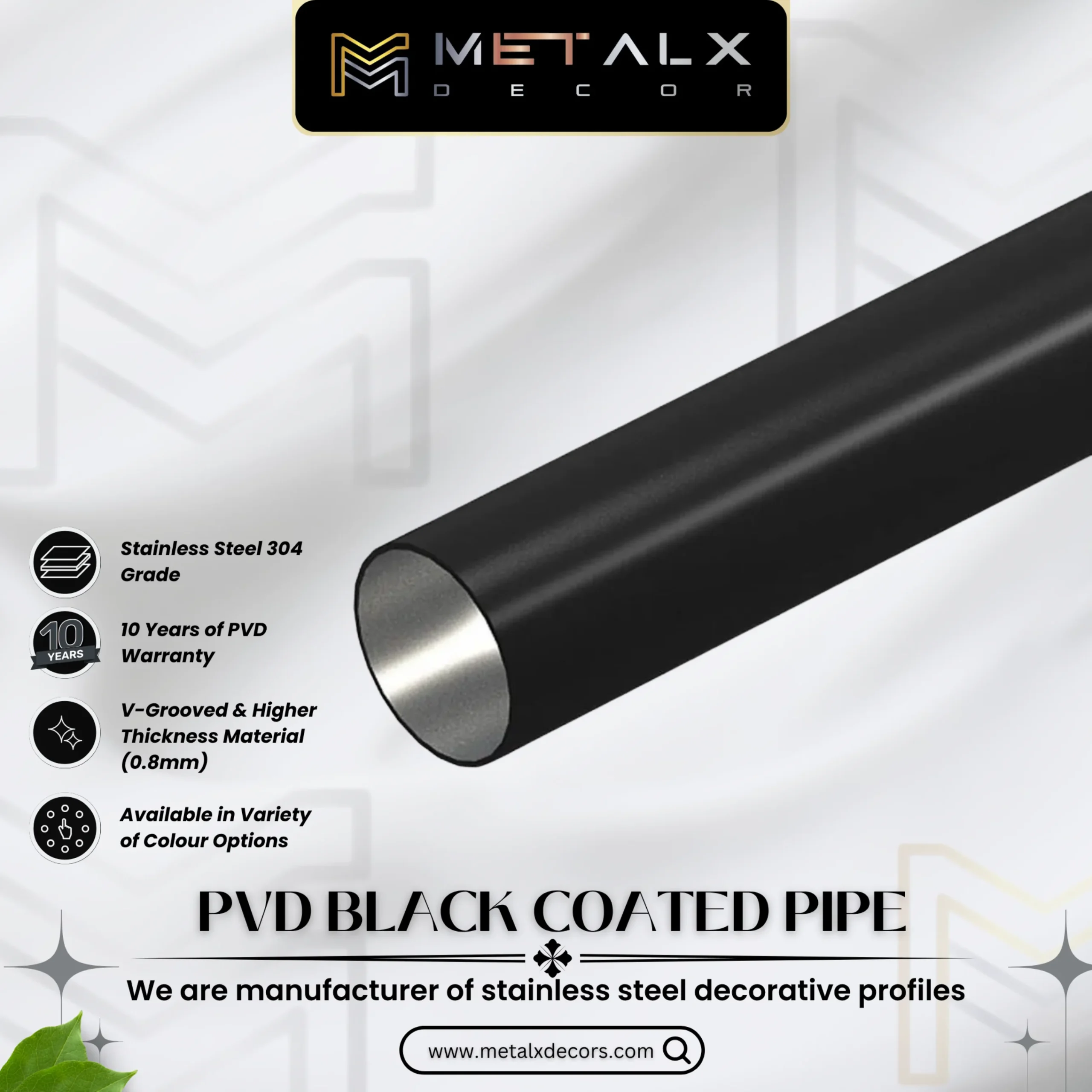 PVD Black Coated Pipes